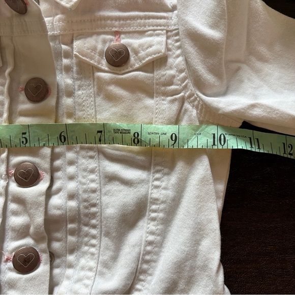 Girls Kids 2-3T Denim Stylish Jacket Heart Snaps - Picture 8 of 11